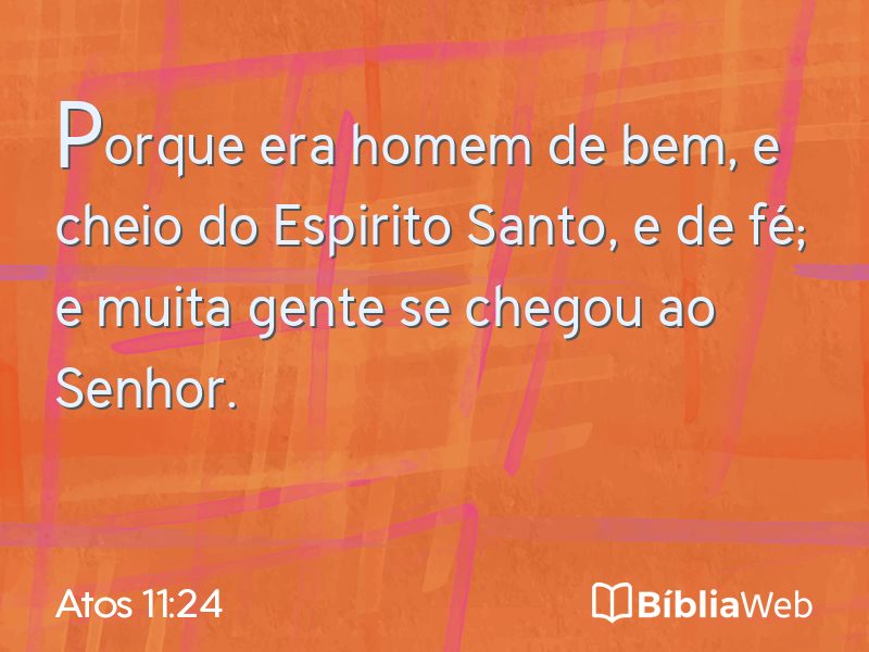 Atos 11:24 em imagem para compartilhar