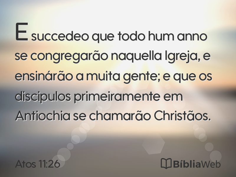 Atos 11:26 em imagem para compartilhar