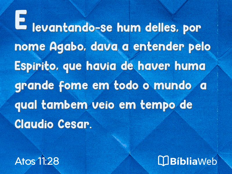 Atos 11:28 em imagem para compartilhar