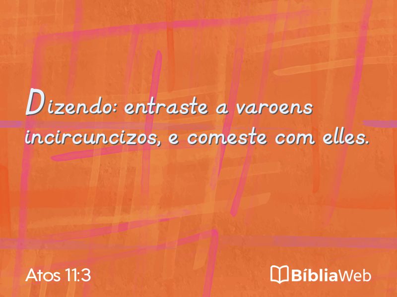 Atos 11:3 em imagem para compartilhar