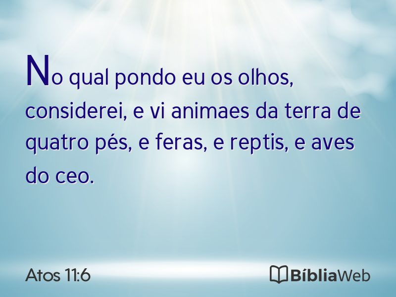Atos 11:6 em imagem para compartilhar