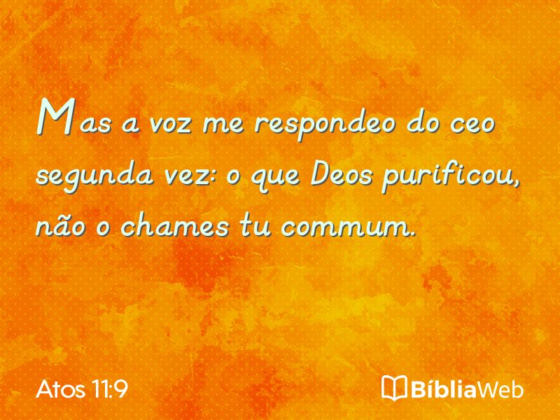 Atos 11:9 em imagem para compartilhar