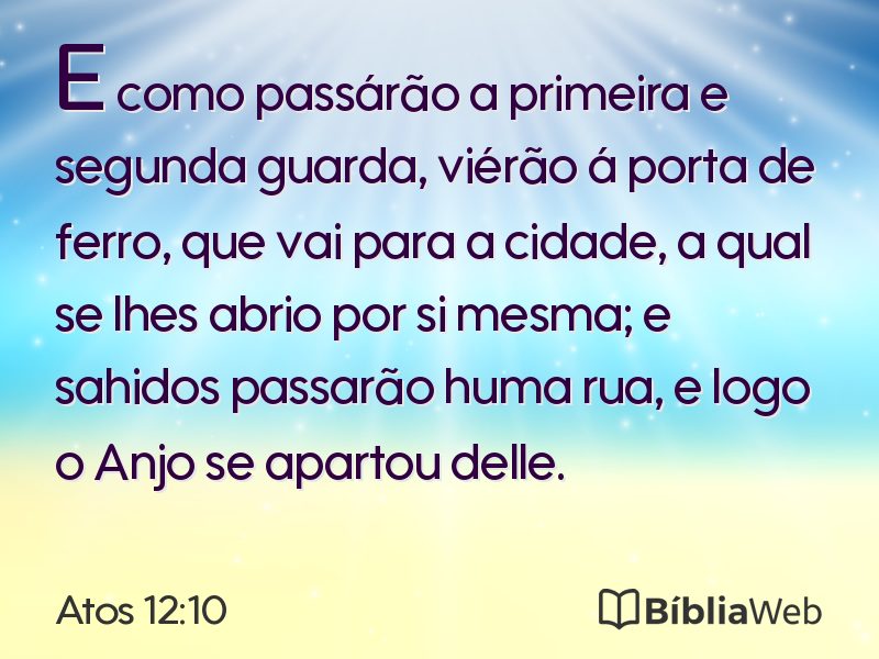 Atos 12:10 em imagem para compartilhar
