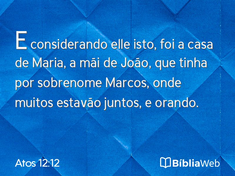 Atos 12:12 em imagem para compartilhar
