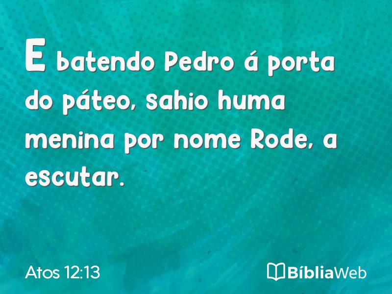 Atos 12:13 em imagem para compartilhar