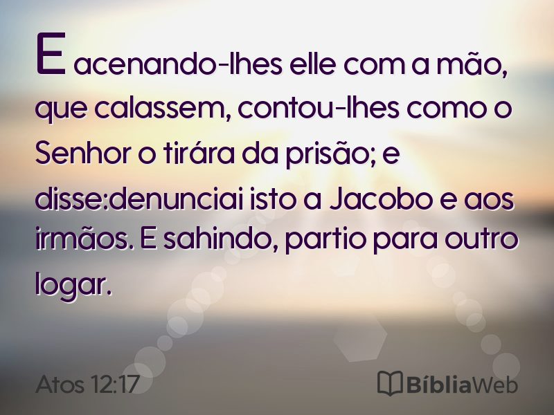 Atos 12:17 em imagem para compartilhar