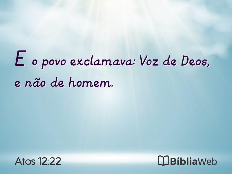 Atos 12:22 em imagem para compartilhar