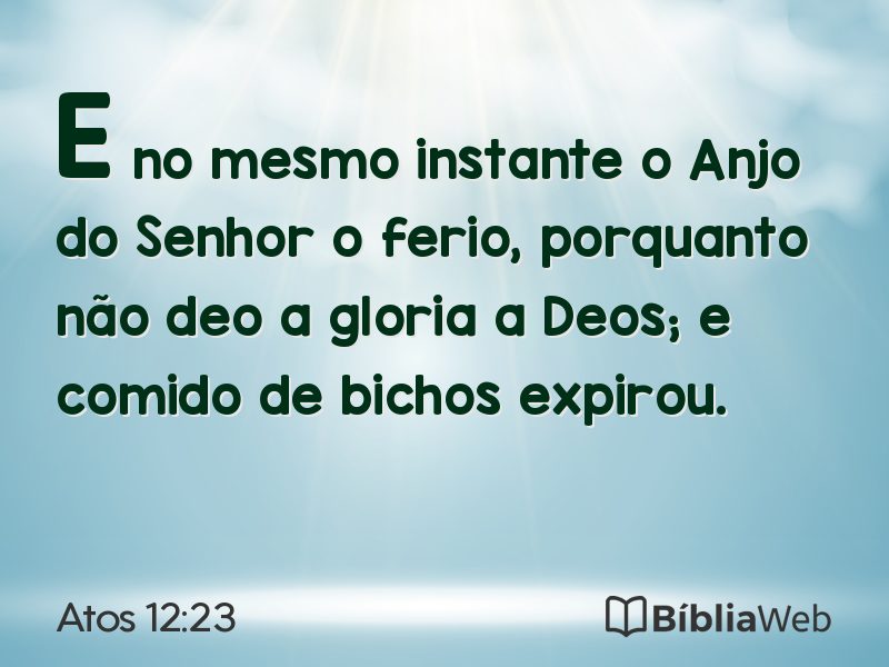 Atos 12:23 em imagem para compartilhar