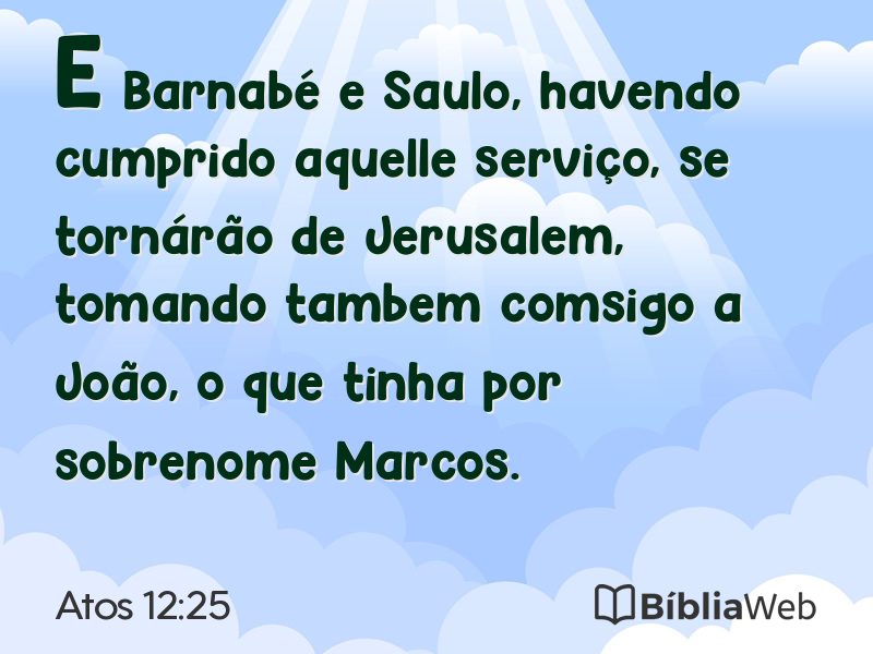 Atos 12:25 em imagem para compartilhar