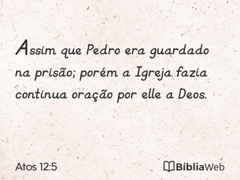 Atos 12:5 em imagem para compartilhar