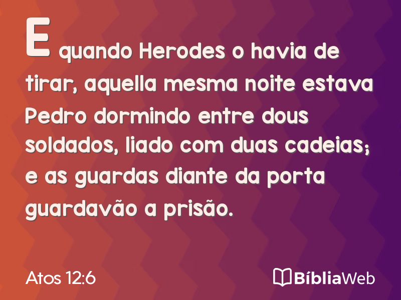 Atos 12:6 em imagem para compartilhar