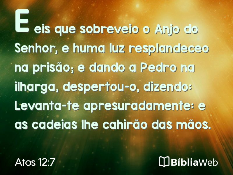 Atos 12:7 em imagem para compartilhar