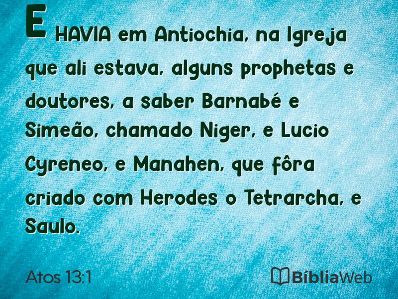 Atos 13:1 em imagem para compartilhar