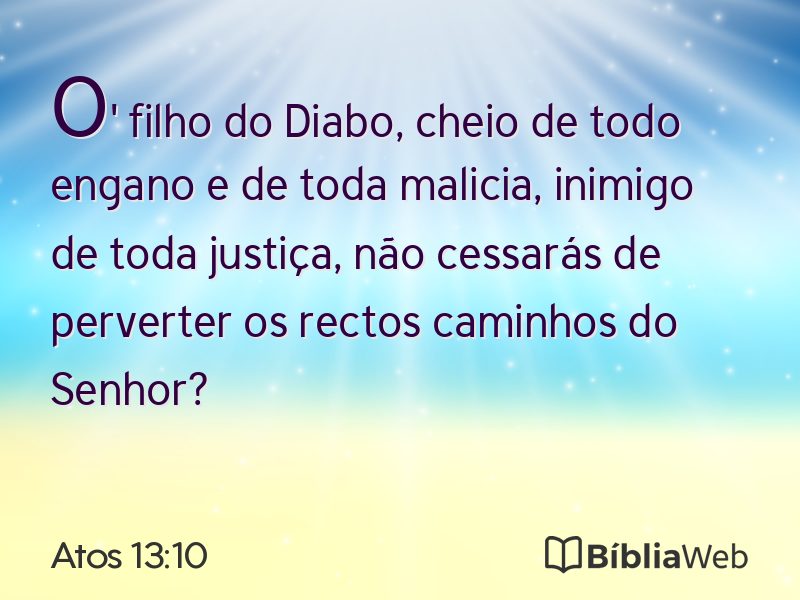 Atos 13:10 em imagem para compartilhar