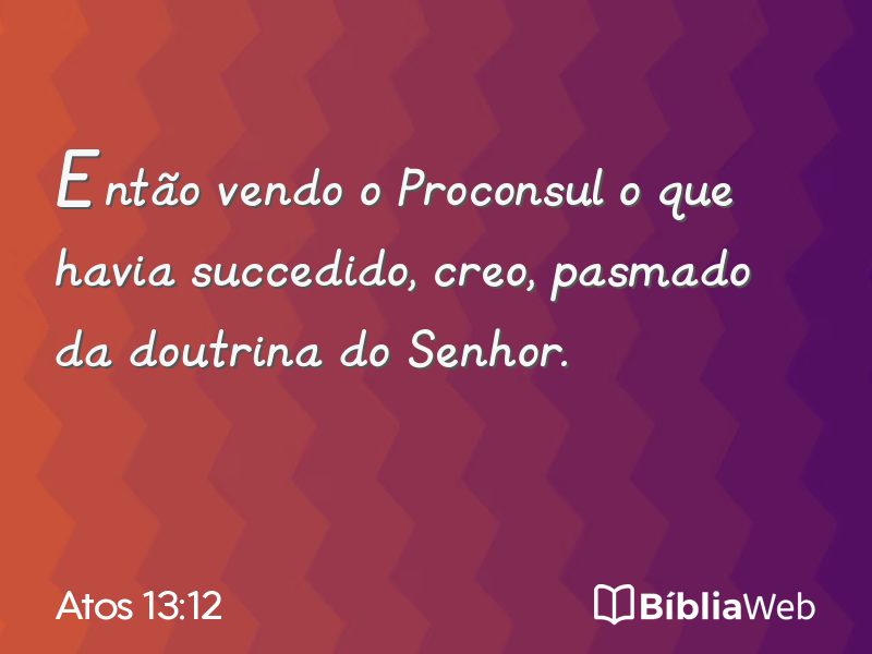 Atos 13:12 em imagem para compartilhar