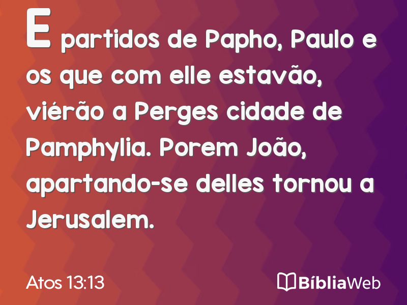 Atos 13:13 em imagem para compartilhar
