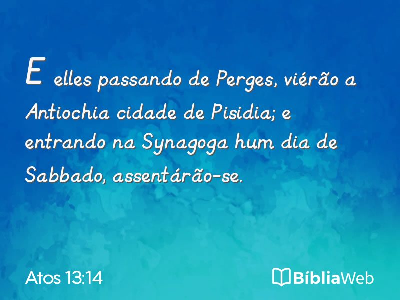 Atos 13:14 em imagem para compartilhar