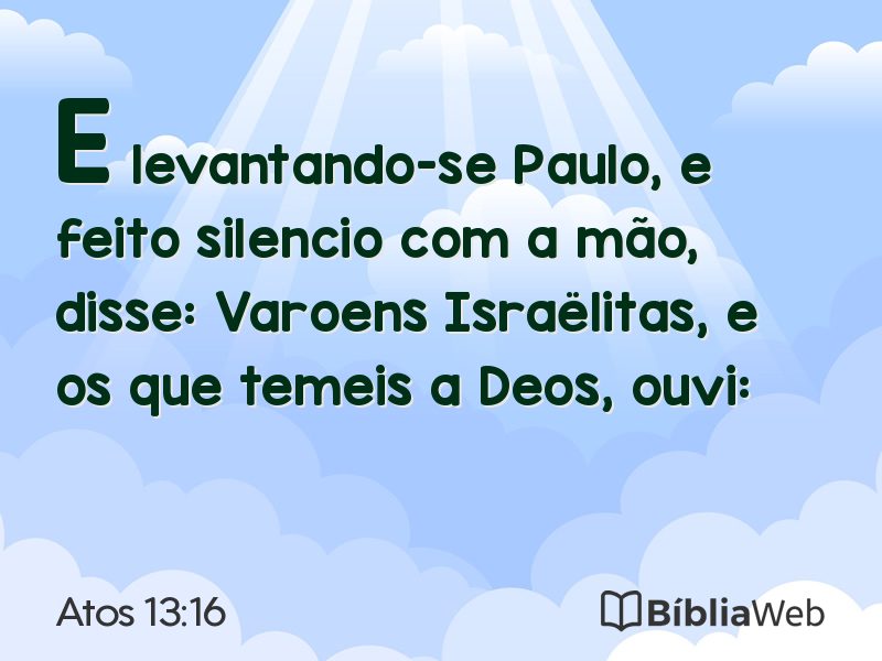 Atos 13:16 em imagem para compartilhar