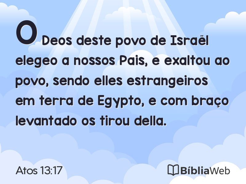 Atos 13:17 em imagem para compartilhar