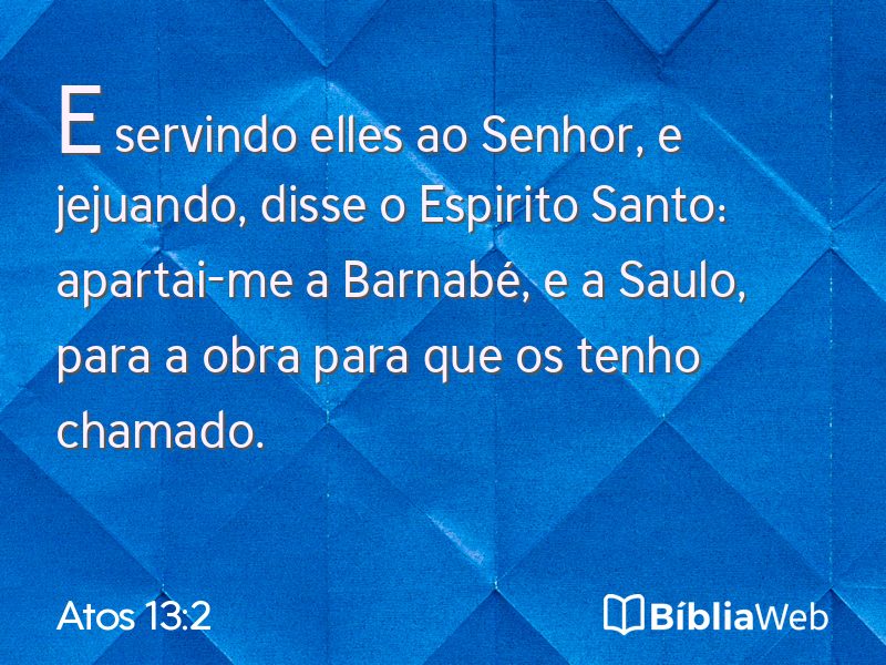 Atos 13:2 em imagem para compartilhar