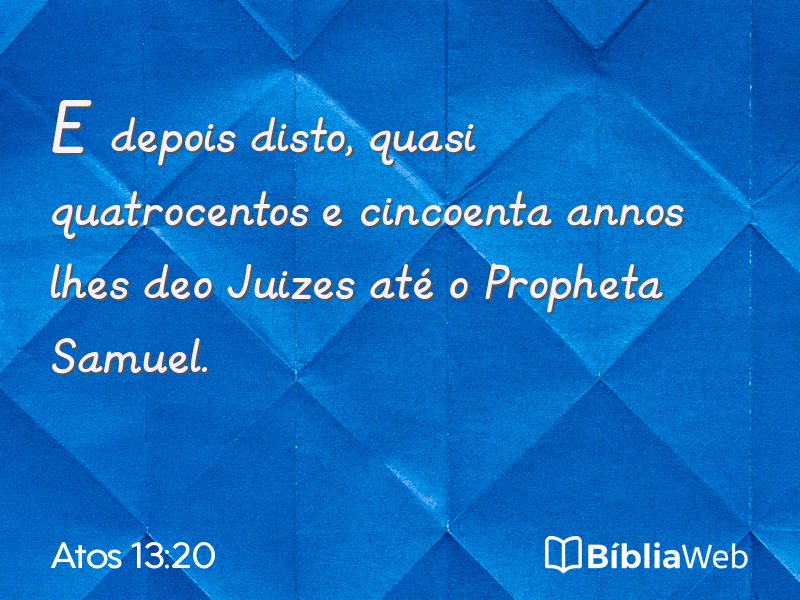Atos 13:20 em imagem para compartilhar