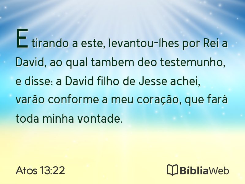 Atos 13:22 em imagem para compartilhar