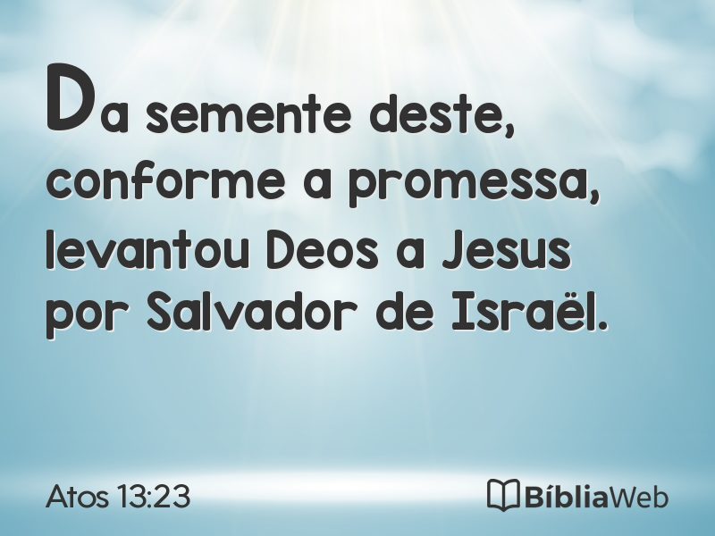 Atos 13:23 em imagem para compartilhar