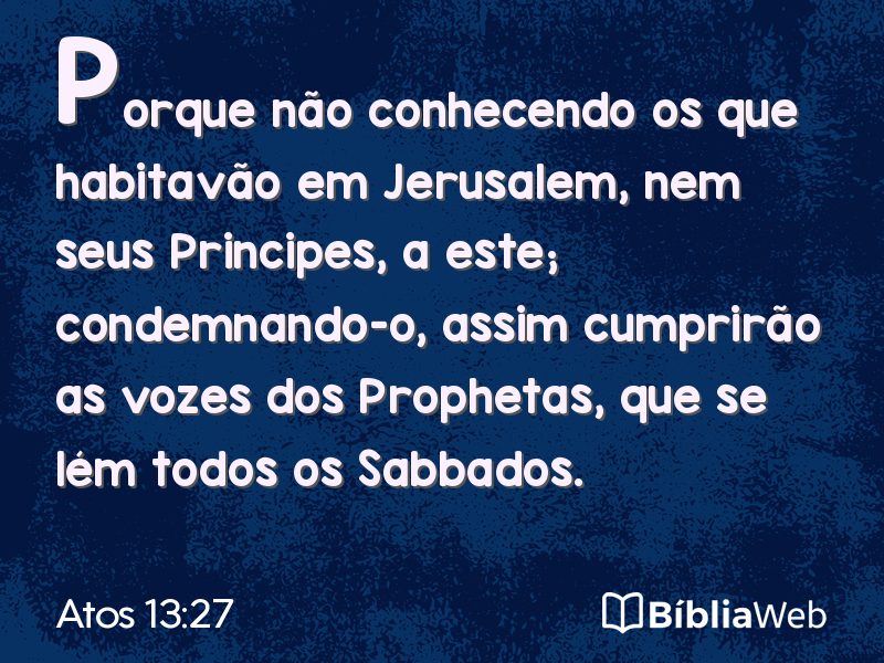 Atos 13:27 em imagem para compartilhar
