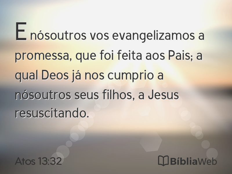 Atos 13:32 em imagem para compartilhar