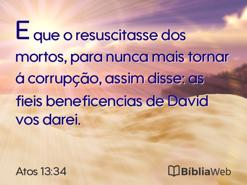 Atos 13:34 em imagem para compartilhar