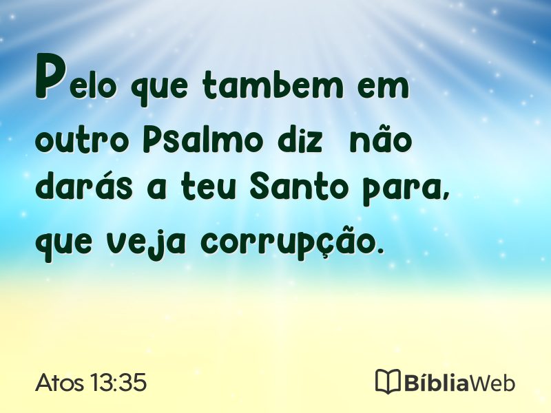 Atos 13:35 em imagem para compartilhar