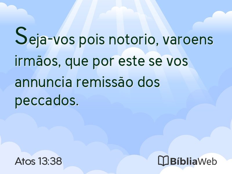 Atos 13:38 em imagem para compartilhar