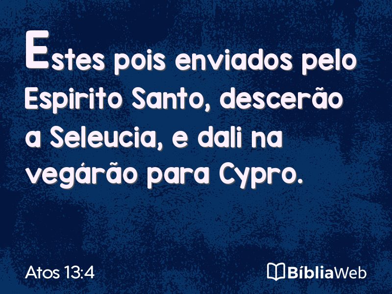 Atos 13:4 em imagem para compartilhar