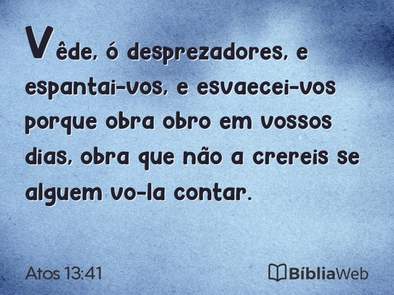 Atos 13:41 em imagem para compartilhar