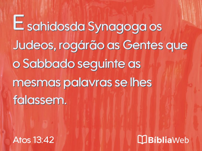 Atos 13:42 em imagem para compartilhar