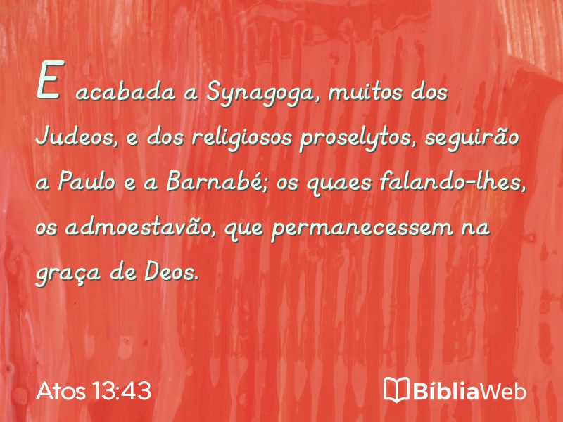 Atos 13:43 em imagem para compartilhar
