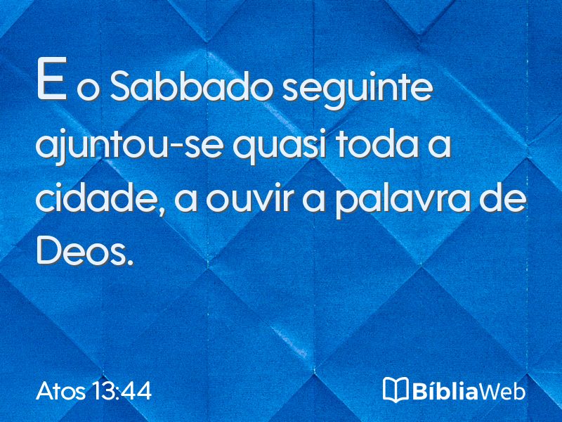 Atos 13:44 em imagem para compartilhar