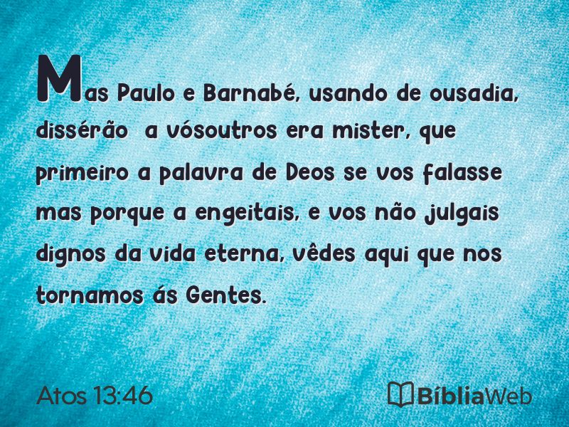 Atos 13:46 em imagem para compartilhar