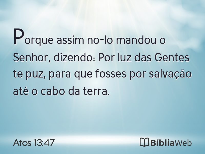 Atos 13:47 em imagem para compartilhar