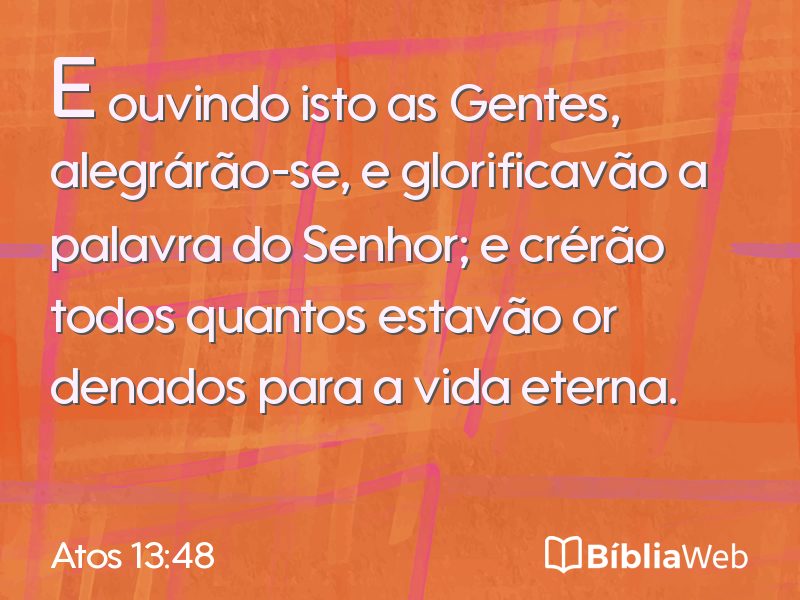 Atos 13:48 em imagem para compartilhar