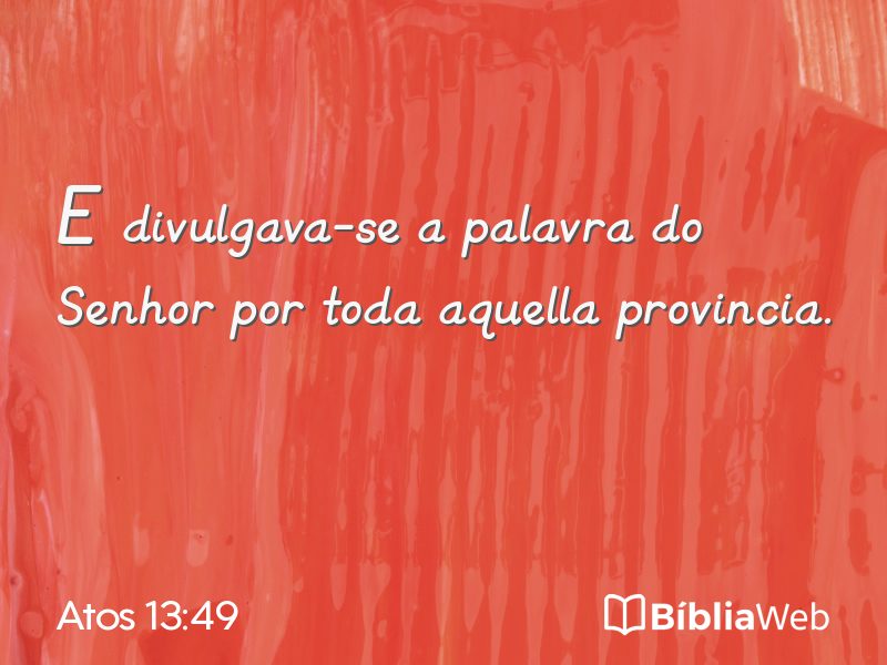 Atos 13:49 em imagem para compartilhar
