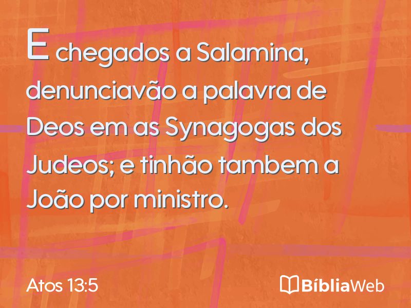 Atos 13:5 em imagem para compartilhar
