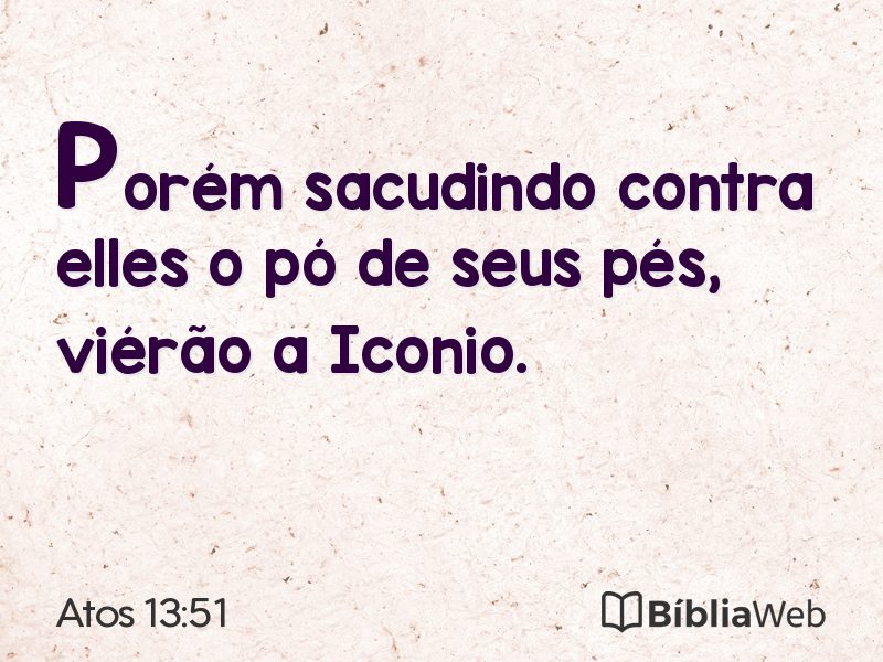 Atos 13:51 em imagem para compartilhar