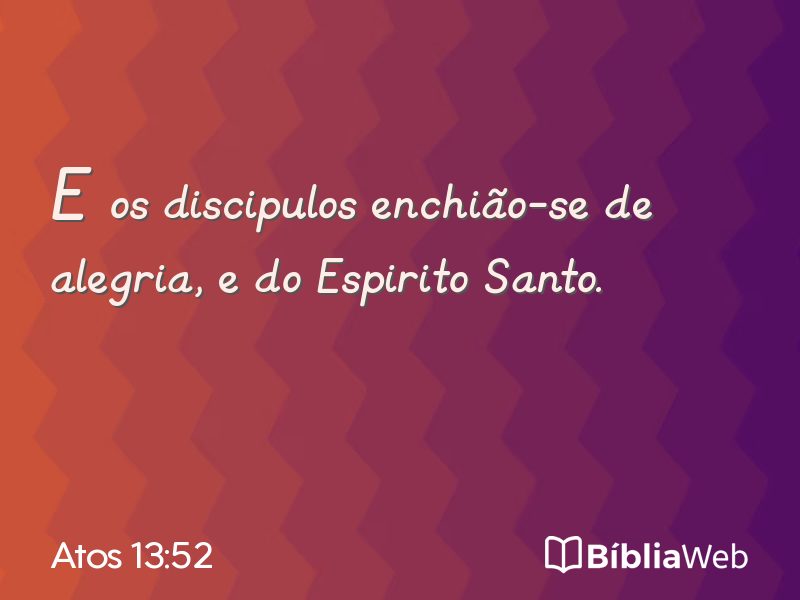 Atos 13:52 em imagem para compartilhar