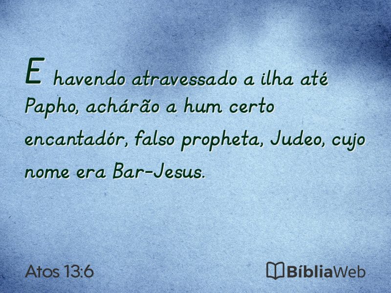 Atos 13:6 em imagem para compartilhar