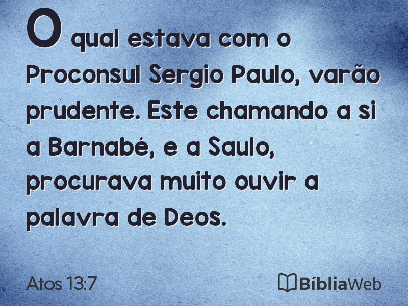Atos 13:7 em imagem para compartilhar