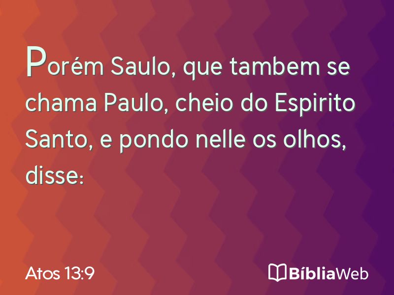 Atos 13:9 em imagem para compartilhar