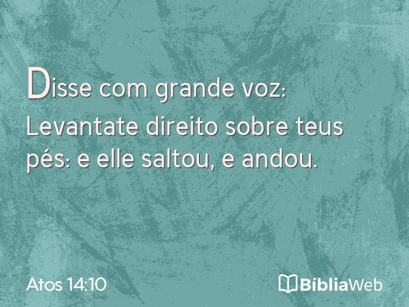Atos 14:10 em imagem para compartilhar