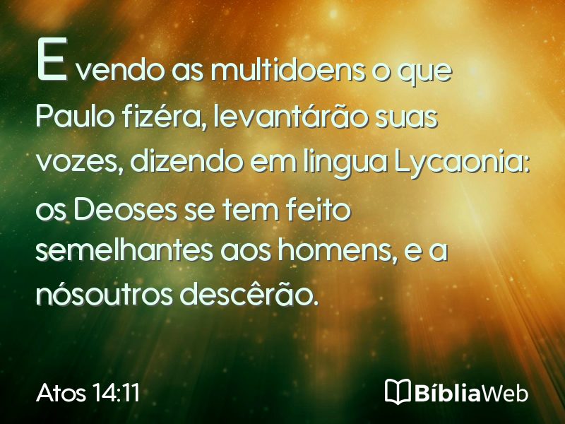 Atos 14:11 em imagem para compartilhar