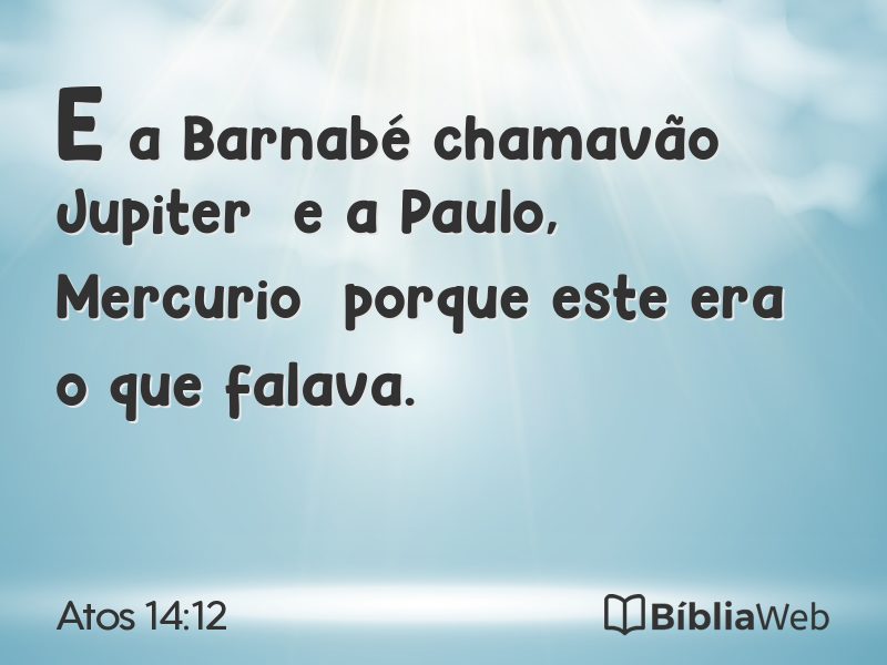 Atos 14:12 em imagem para compartilhar